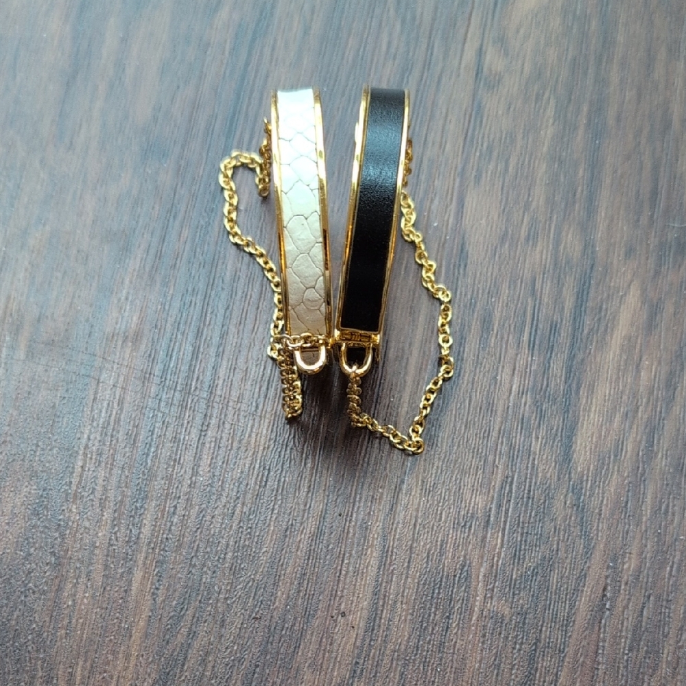 CC Skye Gold and Black Chain Bracelets